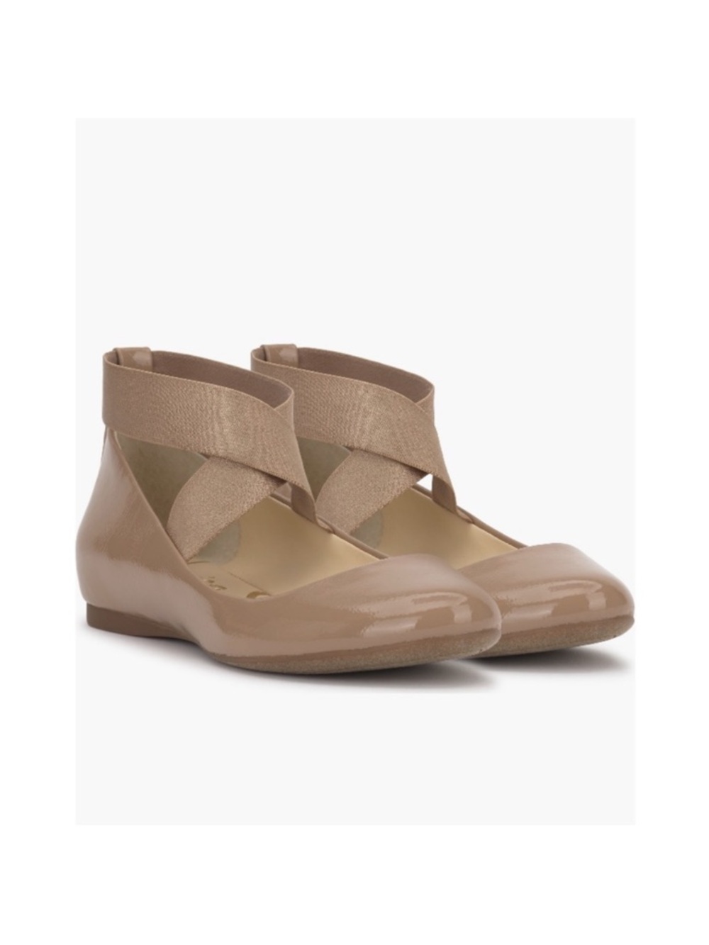 NEW Jessica Simpson Mandayss Ankle Strap Ballet Flats Chai Latte Women’s 7.5